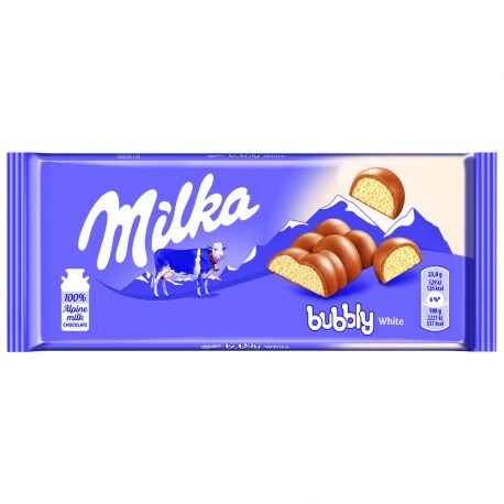 Czekolada Milka BUBBLY MILK&WHITE 95G X 5 TABLICZEK