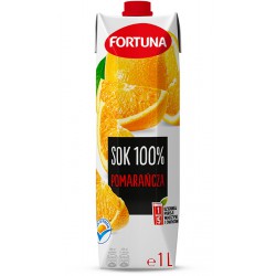 Fortuna Sok Pomarańczowy 100% 1l. x 12 sztuk