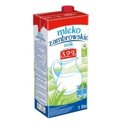 Mleko Zambrowskie 3.2 % 1 litr x 12 sztuk