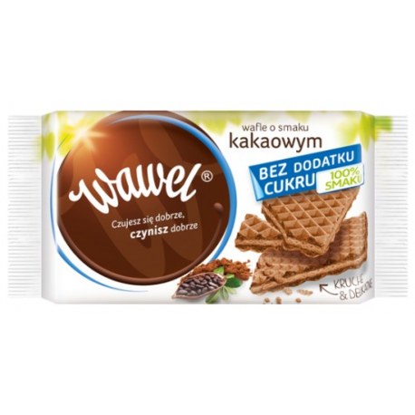 Wawel Wafle kakaowe bez dodatku cukru 110g