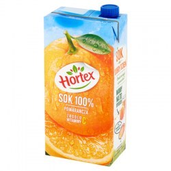 Hortex Sok pomarańczowy 100% 2l. x 6 sztuk