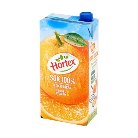 Hortex Sok pomarańczowy 100% 2l. x 6 sztuk