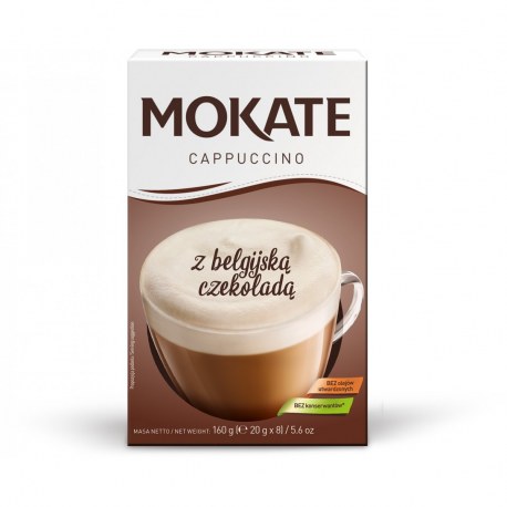 Cappuccino Mokate o smaku Belgijskiej Czekolady 20 gram x 8 saszetek