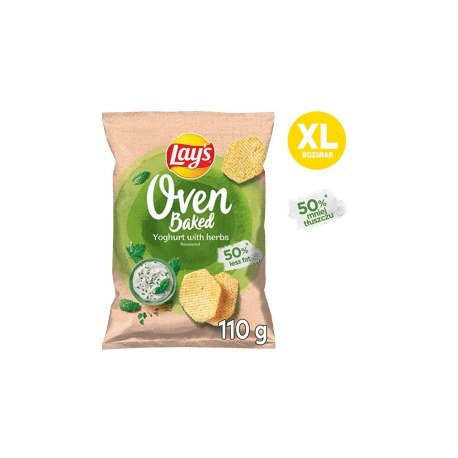 LAY'S OVEN BAKED Chipsy Jogurt z ziołami 110 g