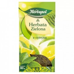 HERBAPOL Herbata zielona liściasta z cytryną 80 g