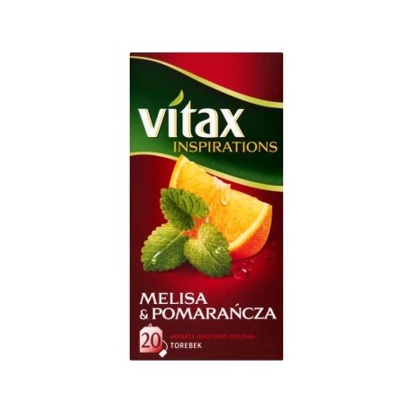 VITAX Inspirations Herbata melisa-pomarańcza 20 torebek 40 g
