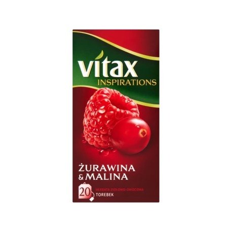 VITAX Inspirations Herbata żurawina-malina 20 torebek 40 g